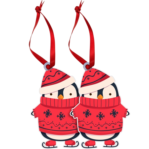 Custom profile stainless steel ornaments with a full color offset print... from ASI 61966 HPG / BCG Creations HPG Gold