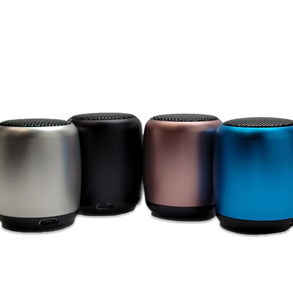 Palm-sized wireless speaker with lanyard and customization options.... from ASI 63776 KTI Networks Inc / KTI Promo