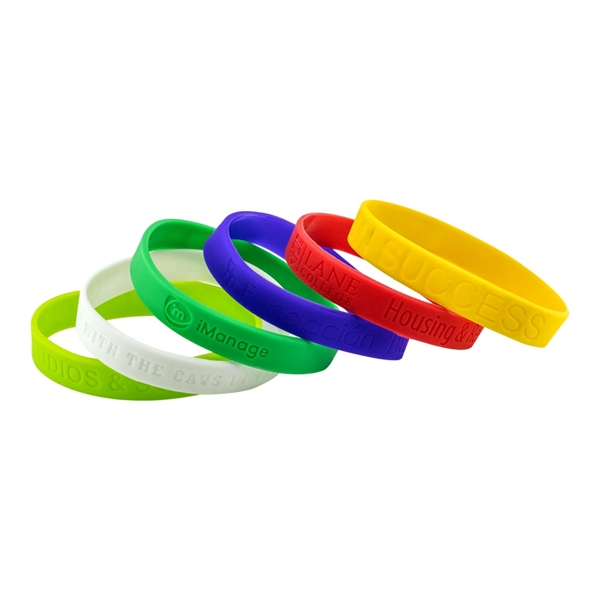 7.95" x 0.47" non-toxic silicone wristband in assorted colors.... from ASI 52263 EMT / EMT EMT EASY