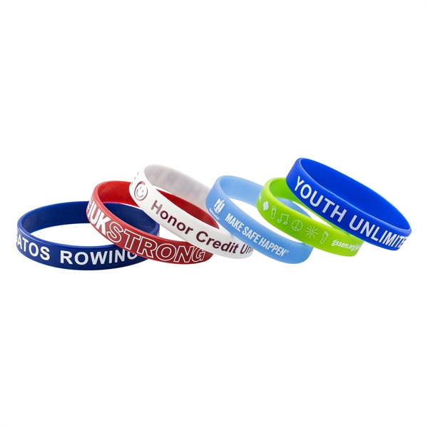 7.95" x 0.47" non-toxic silicone wristband in assorted colors.... from ASI 52263 EMT / EMT EMT EASY