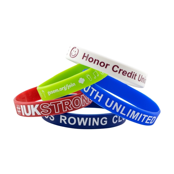 7.95" x 0.47" non-toxic silicone wristband in assorted colors.... from ASI 52263 EMT / EMT EMT EASY