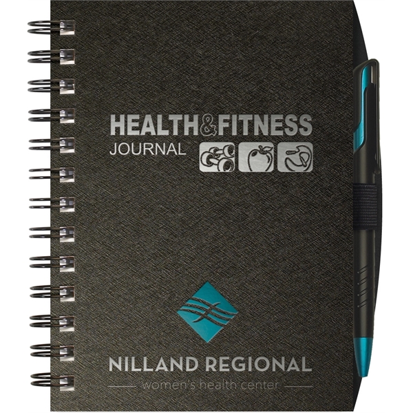 5" x 7" Exercise and Nutrition journal with foil or deboss... from ASI 91340 Journalbooks/Timeplanner Calendars