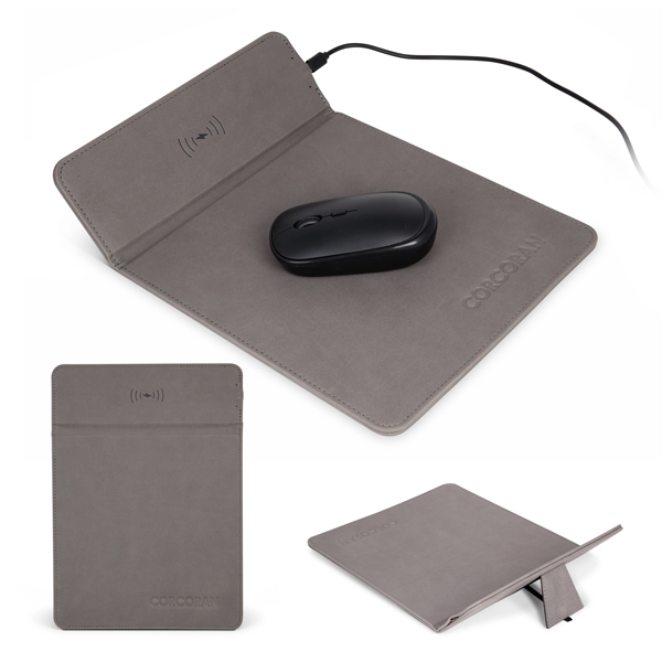 Leatherette Wireless Charging Mouse Pad.... from ASI 46755 Cosmo Promos