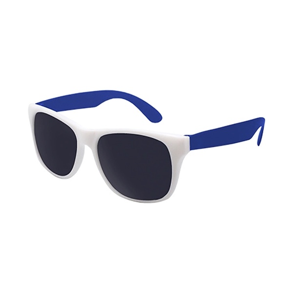 Plastic sunglasses with white frames and UV400 lenses.... from ASI 63549 Jornik Manufacturing Corp / Jornik
