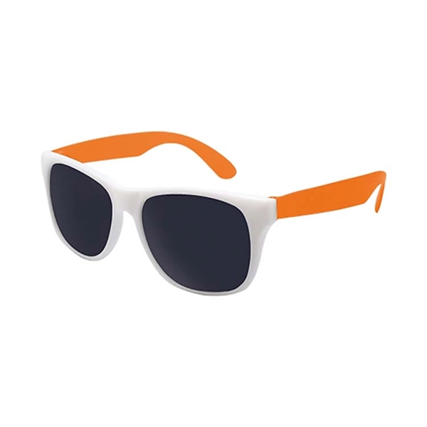 Plastic sunglasses with white frames and UV400 lenses.... from ASI 63549 Jornik Manufacturing Corp / Jornik