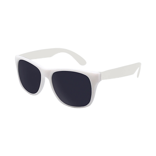 Plastic sunglasses with white frames and UV400 lenses.... from ASI 63549 Jornik Manufacturing Corp / Jornik