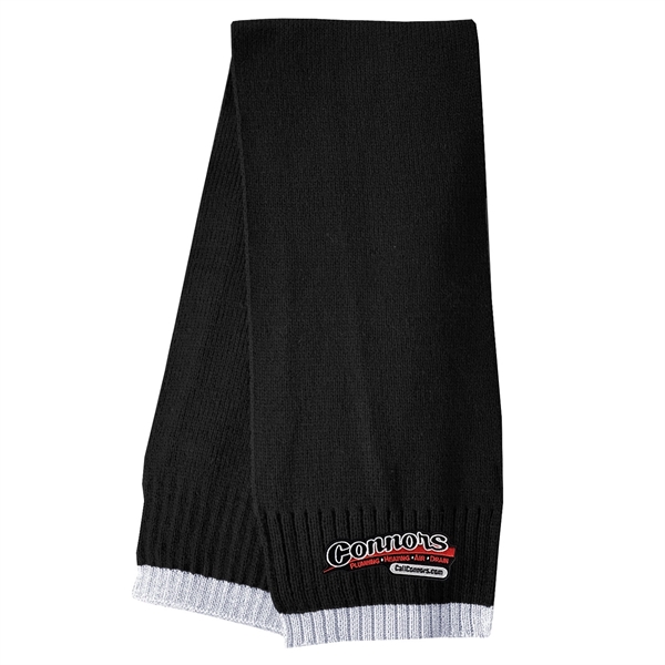 Acrylic Knit Scarf with finished reflective hem on both ends.... from ASI 90160 Suntex Industries