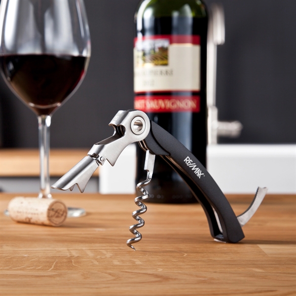 3-in-1 multipurpose tool with corkscrew, bottle opener and foil cutter.... from ASI 61005 Hirsch Gift Inc