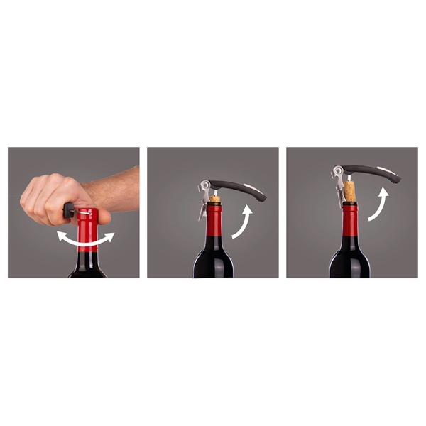 3-in-1 multipurpose tool with corkscrew, bottle opener and foil cutter.... from ASI 61005 Hirsch Gift Inc