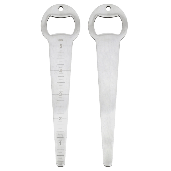 Stainless steel seed depth tool with a bottle opener for opening... from ASI 61125 Hit Promotional Products / Hit®