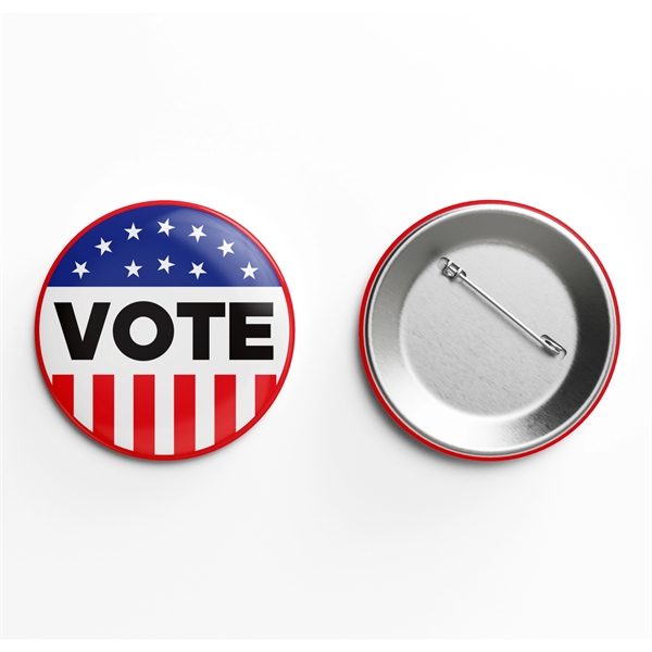 1 1/2" Full color, two piece, round button in metal construction.... from ASI 93520 Ventura Inc