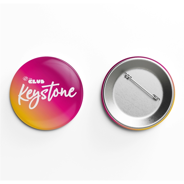 3 1/2" Full color, two piece, round button in metal construction.... from ASI 93520 Ventura Inc