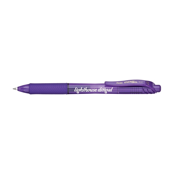 EnerGelX Retractable Liquid Gel Ink Pen w/translucent plastic barrel in 8... from ASI 77240 Pentel Of America LTD / Pentel®