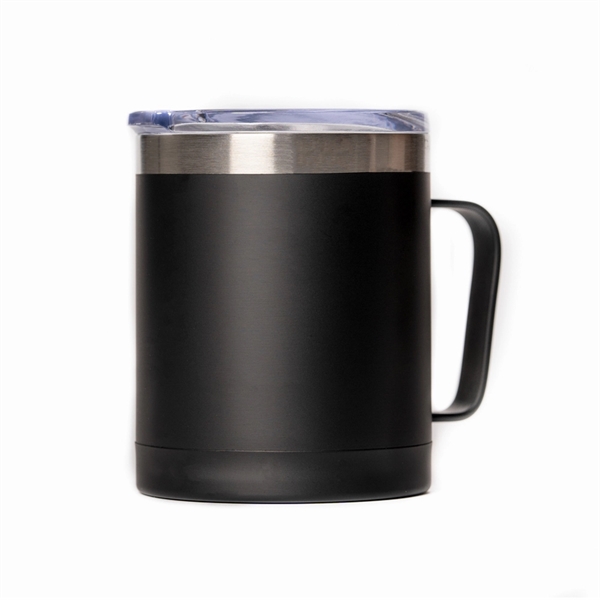 12 oz double wall stainless steel insulated mug with clear slide... from ASI 40544 Binaco