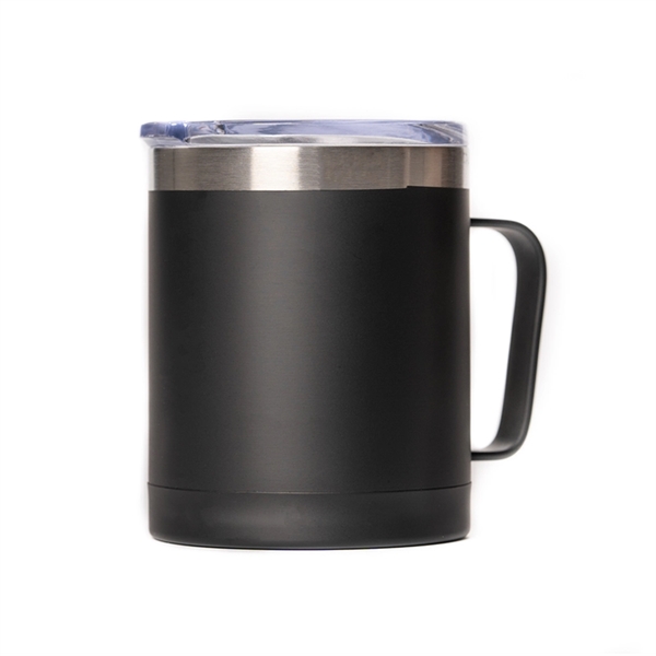 12 oz double wall stainless steel insulated mug with clear slide... from ASI 40544 Binaco