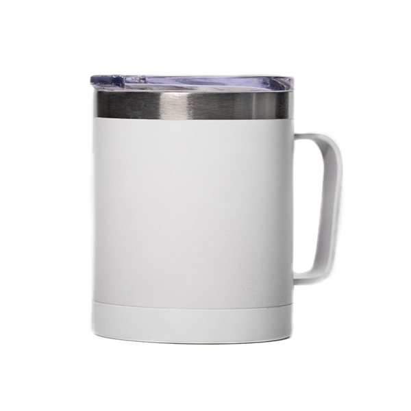 12 oz double wall stainless steel insulated mug with clear slide... from ASI 40544 Binaco