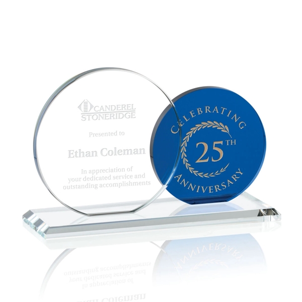 Starfire Award with 4" and 5" diameter round crystal mounted on... from ASI 84592 St Regis Group / St Regis