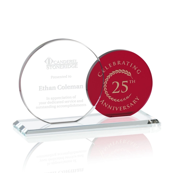 Starfire Award with 4" and 5" diameter round crystal mounted on... from ASI 84592 St Regis Group / St Regis