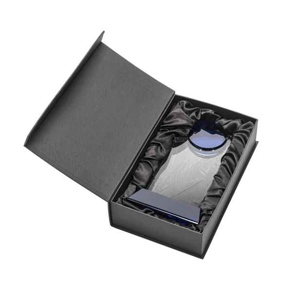 Striking Optical Crystal Fleet Award features a slanted tower with a... from ASI 84592 St Regis Group / St Regis