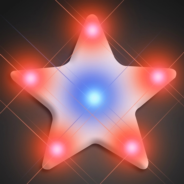 Blank or Imprinted. Turbo star body light pins with military clutch.... from ASI 34194 ALightPromos / Alight Promotional Products