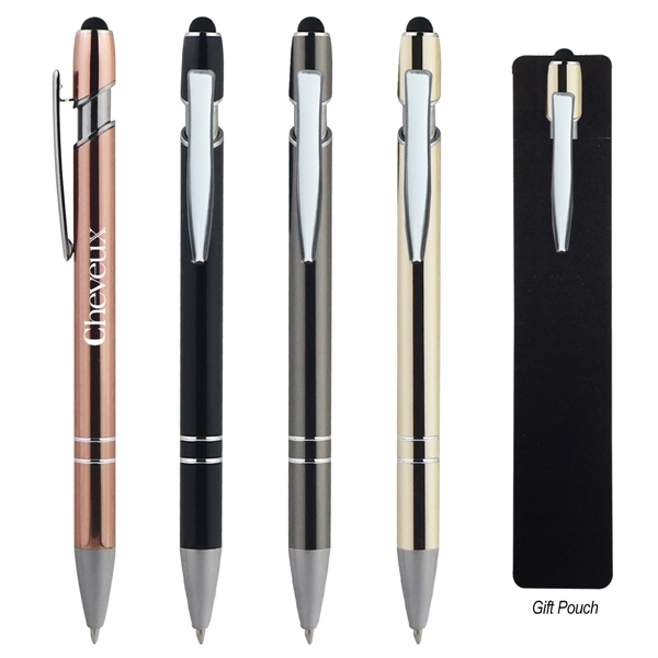 Plunger-action aluminum Piper incline stylus pen for taking notes.... from ASI 61125 Hit Promotional Products / Hit®