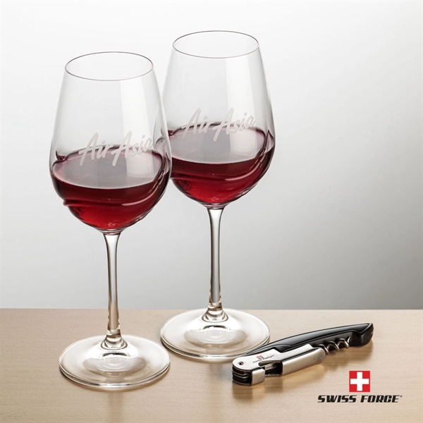 Giftset includes 2 Bartolo Stemmed wine glasses and Swiss Force® Impression... from ASI 84592 St Regis Group