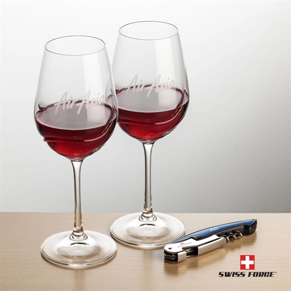 Giftset includes 2 Bartolo Stemmed wine glasses and Swiss Force® Impression... from ASI 84592 St Regis Group