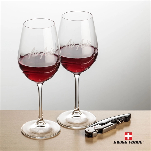 Giftset includes 2 Bartolo Stemmed wine glasses and Swiss Force® Impression... from ASI 84592 St Regis Group