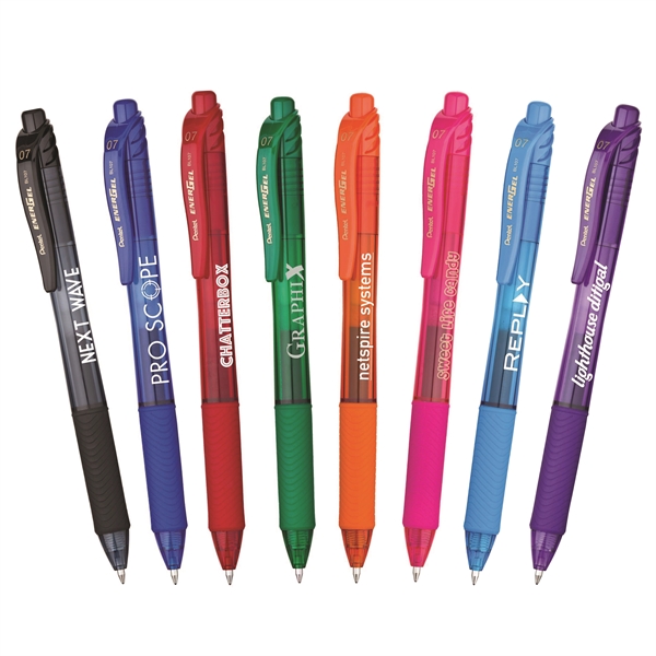 EnerGelX Retractable Liquid Gel Ink Pen w/translucent plastic barrel in 8... from ASI 77240 Pentel Of America LTD / Pentel®