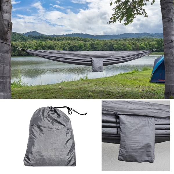 Nylon hanging hammock with straps and drawstring storage bag; holds 440... from ASI 61125 Hit Promotional Products / Hit®