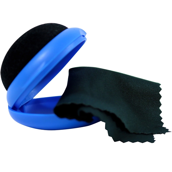 1 1/4" x 2" round 3D screen cleaner and microfiber cleaning... from ASI 61966 HPG / Beacon Promotions