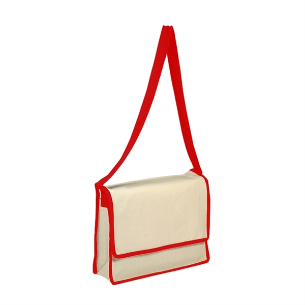Heavy Cotton Canvas Messenger Bag with Flap- Assorted Colors... from ASI 36558 Aprons, Etc.