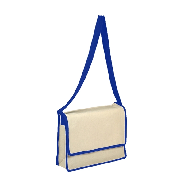 Heavy Cotton Canvas Messenger Bag with Flap- Assorted Colors... from ASI 36558 Aprons, Etc.