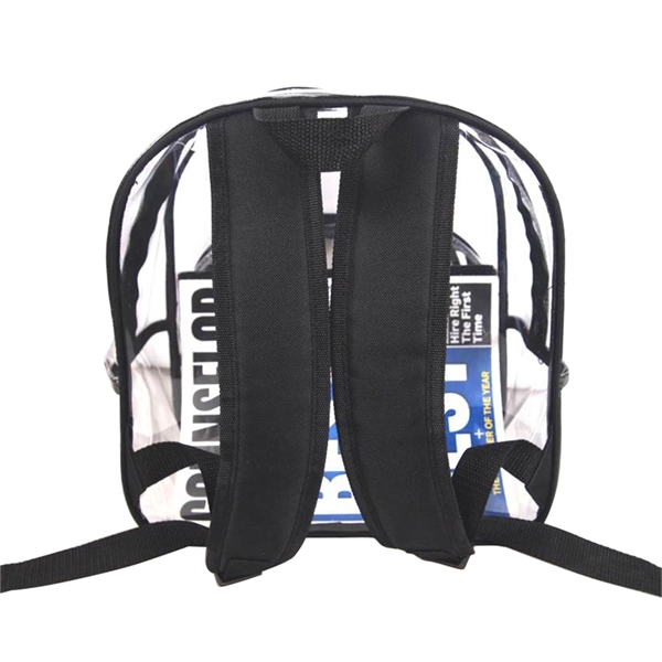 Clear PVC transparent tote bag with black net plus 1c1p silkscreen... from ASI 37218 Athena Promo (tm)