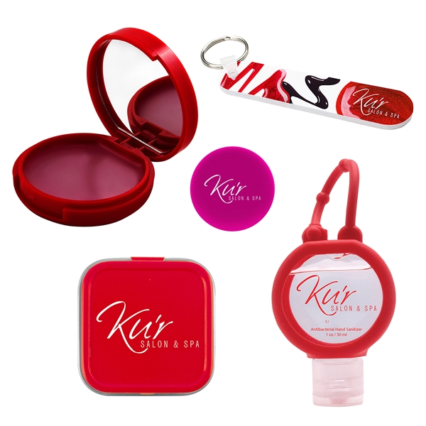 On the go kit with lip balm, compact mirror, nail file... from ASI 90807 Tekweld