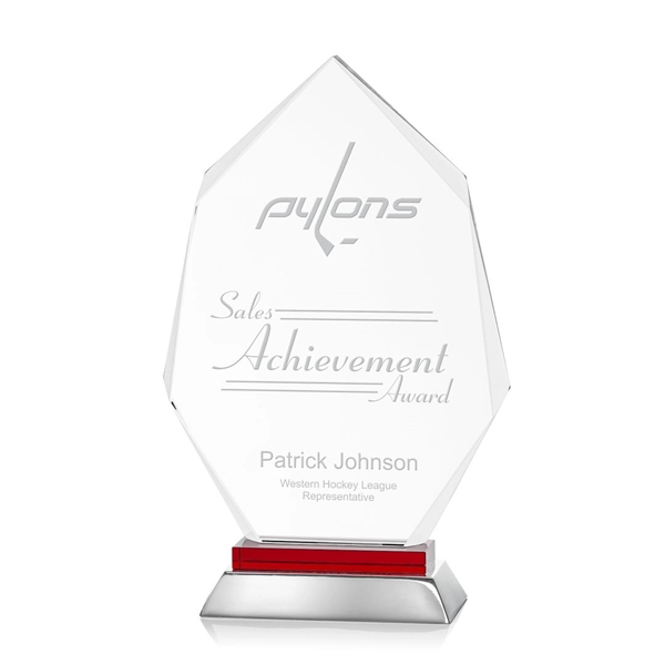 Unique optical award with red optical and aluminum base.... from ASI 84592 St Regis Group / St Regis