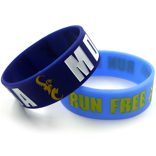 Available in a variety of colors and sizes, these silicone bracelets... from ASI 61966 HPG / BCG Creations HPG Gold