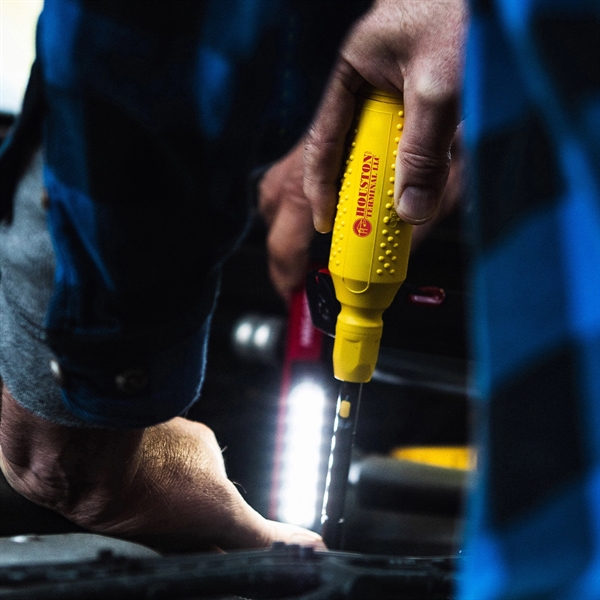 Multi-bit, 15-in-1 screwdriver  measuring 8.5" long with customizable colors and... from ASI 46170 Compass Industries Inc