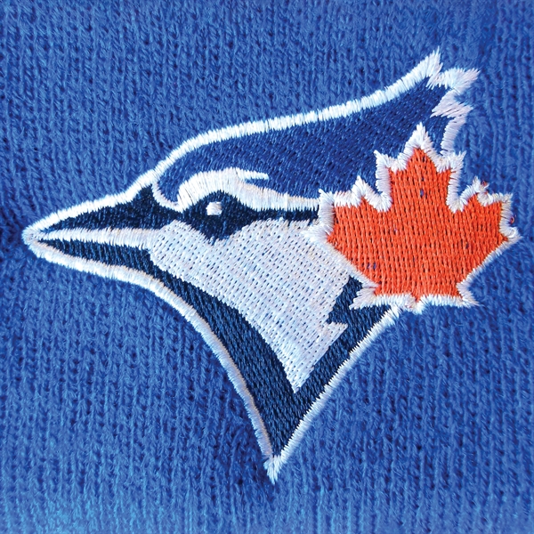 High quality, soft, and warm custom jacquard knit beanie with pom... from ASI 80228 Quinn