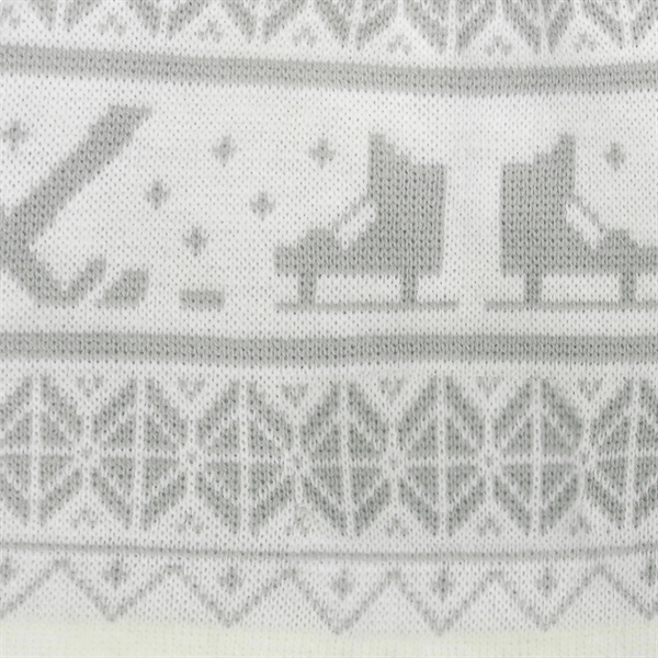 High quality, soft, and warm custom jacquard knit beanie with pom... from ASI 80228 Quinn