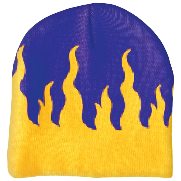 High quality, soft, and warm custom jacquard knit beanie with pom... from ASI 80228 Quinn