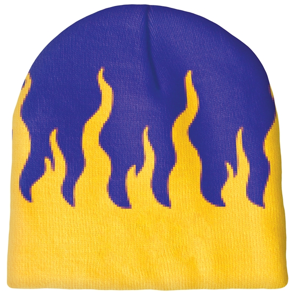 High quality, soft, and warm custom jacquard knit beanie with pom... from ASI 80228 Quinn