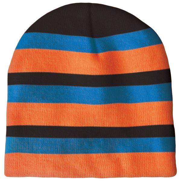 High quality, soft, and warm custom jacquard knit beanie with pom... from ASI 80228 Quinn