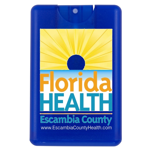 Credit card shaped spray bottle filled with 20 ml of citrus... from ASI 62660 Innovation Line