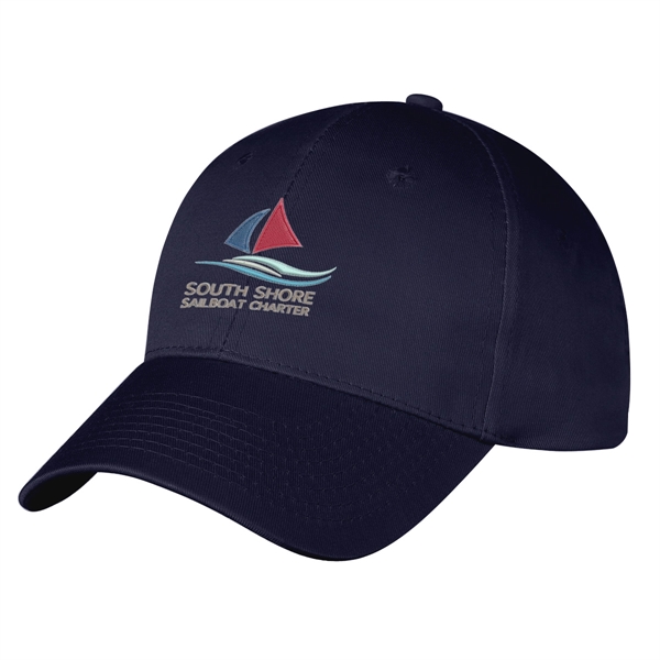 100% Cotton Twill, 6 Panel, Medium Profile Cap, Structured Crown &... from ASI 61125 Hit Promotional Products / Hit®