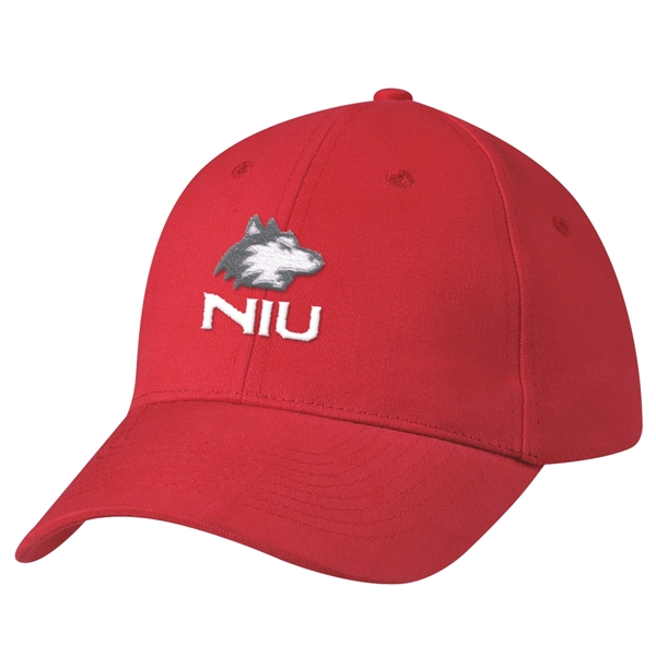 100% Brushed Cotton Twill, 6 Panel, Medium Profile Cap, Structured Crown... from ASI 61125 Hit Promotional Products / Hit®