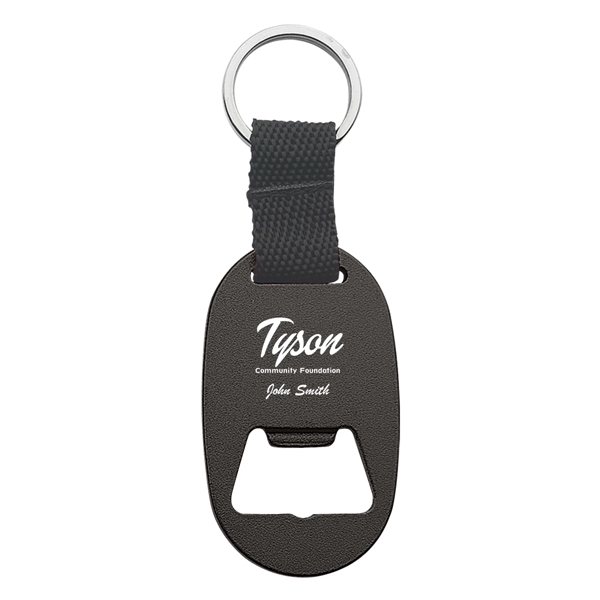 Metal Key Tag with Bottle Opener with Strap And Split Ring.... from ASI 61125 Hit Promotional Products / Hit®