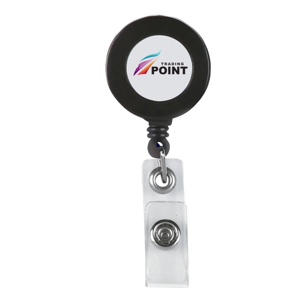 Badge holder with 24" retractable cord and white laminated label.... from ASI 61125 Hit Promotional Products / Hit®