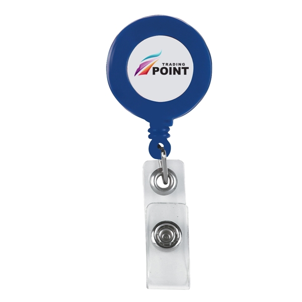 Badge holder with 24" retractable cord and white laminated label.... from ASI 61125 Hit Promotional Products / Hit®
