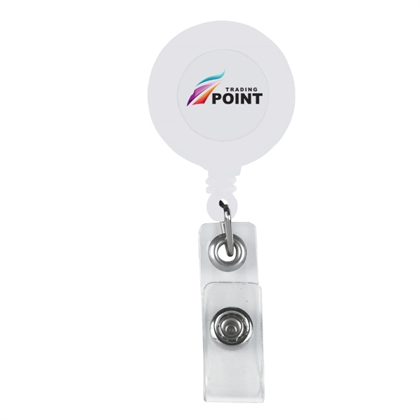 Badge holder with 24" retractable cord and white laminated label.... from ASI 61125 Hit Promotional Products / Hit®